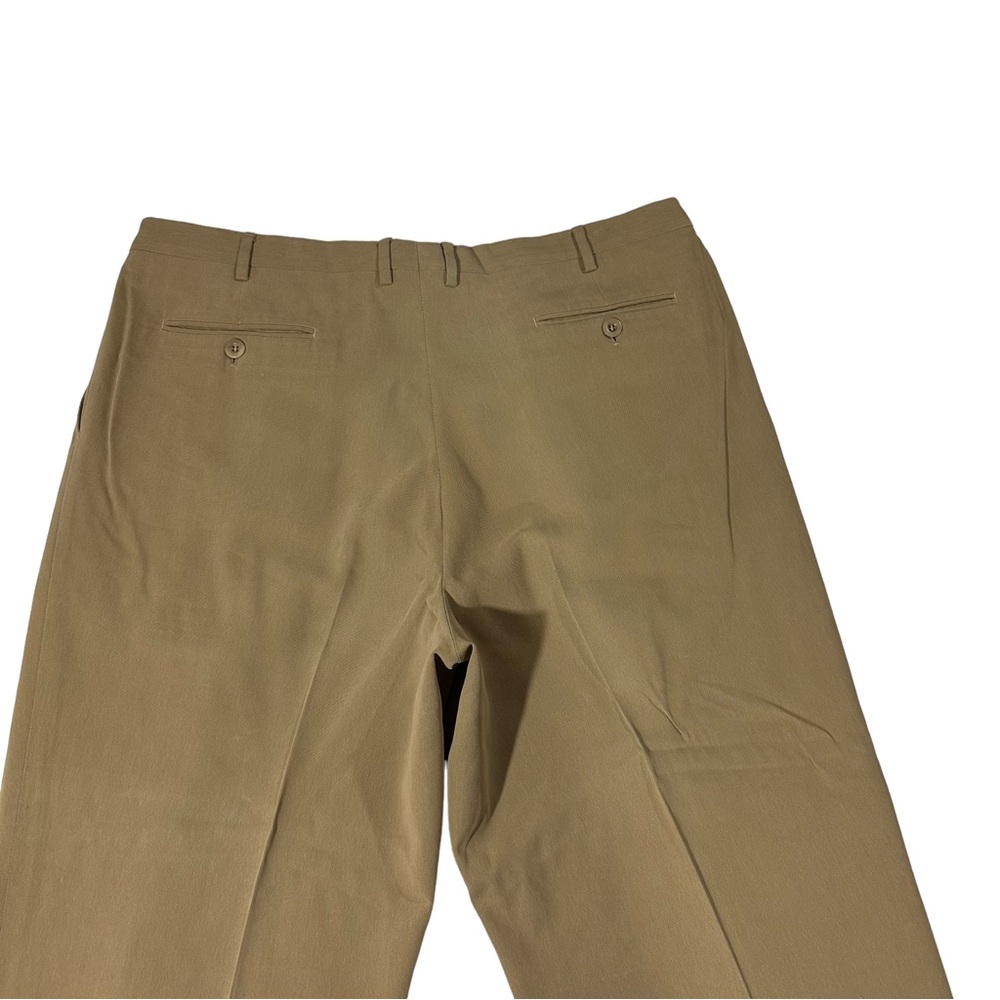 Brioni Cannes Italy Made Tan 100% Wool Pleated Cuffed Suit Dress Pants Sz 42x29 - Picture 6 of 11